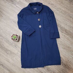 Neon Buddha * Blue Long Jacket Lagenlook * Sz S